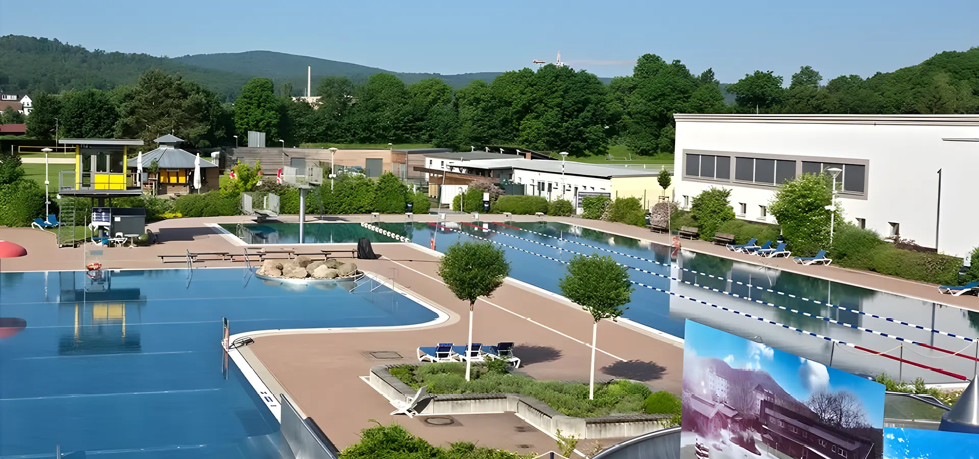 Luftaufnahme des Aquaplex-Geländes in Eisenach